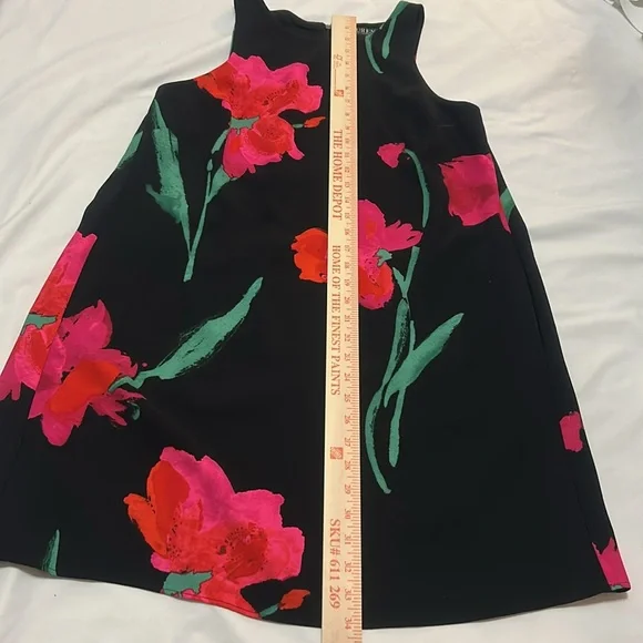 Ralph Lauren Floral Women’s Mini Black and Pink size 10 - Picture 4 of 8